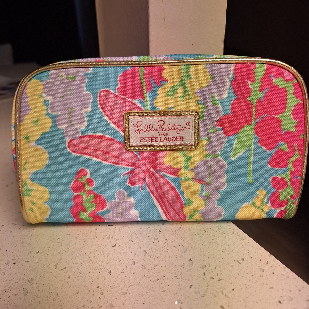 NWOT Lilly Pulitzer Estee Lauder Multicolor Floral Bag